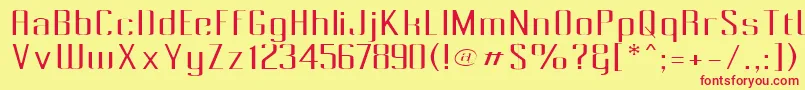 PecotLight Font – Red Fonts on Yellow Background