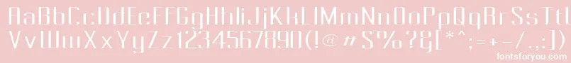 PecotLight Font – White Fonts on Pink Background