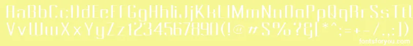PecotLight Font – White Fonts on Yellow Background