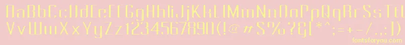 PecotLight Font – Yellow Fonts on Pink Background