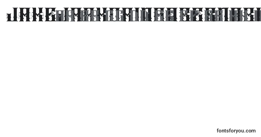 JakejarkorIngobernable-fontti – aakkoset, numerot, erikoismerkit