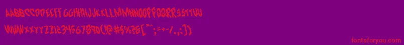 Cyrusrotate Font – Red Fonts on Purple Background