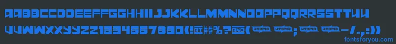 Leningraddisco Font – Blue Fonts on Black Background