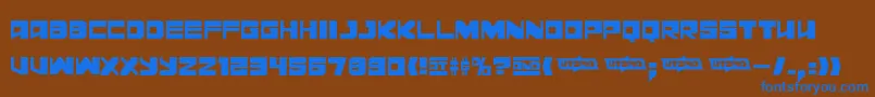 Lisätietoja Leningraddisco-fontista Leningraddisco-fontti – siniset fontit ruskealla taustalla