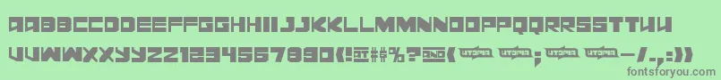 Leningraddisco Font – Gray Fonts on Green Background