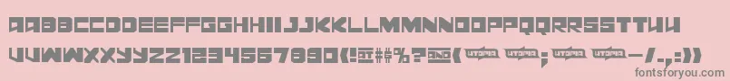Leningraddisco-fontti – harmaat kirjasimet vaaleanpunaisella taustalla