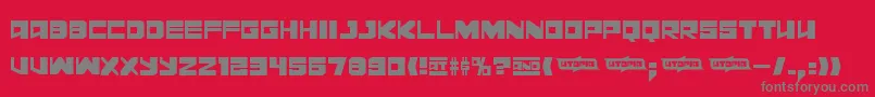 フォントLeningraddisco – 赤い背景に灰色の文字