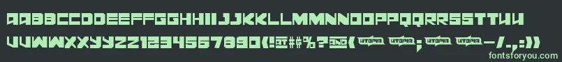 Leningraddisco Font – Green Fonts on Black Background