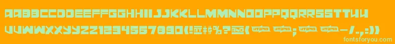 Leningraddisco Font – Green Fonts on Orange Background