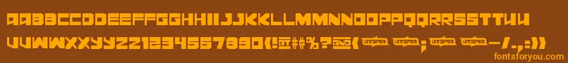 Шрифт Leningraddisco – оранжевые шрифты на коричневом фоне
