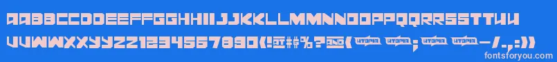 Leningraddisco Font – Pink Fonts on Blue Background
