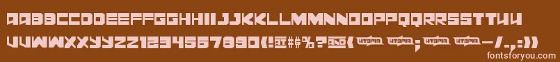Leningraddisco Font – Pink Fonts on Brown Background