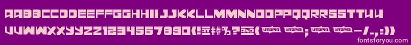 Leningraddisco Font – Pink Fonts on Purple Background