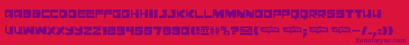 Leningraddisco Font – Purple Fonts on Red Background