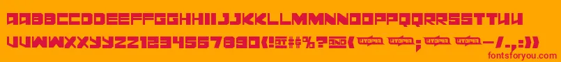 Leningraddisco Font – Red Fonts on Orange Background
