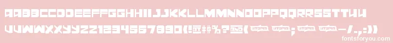 Leningraddisco-fontti – valkoiset fontit vaaleanpunaisella taustalla