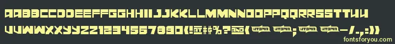 Leningraddisco Font – Yellow Fonts on Black Background