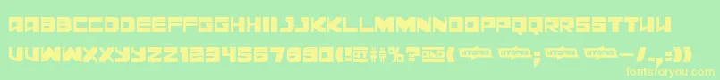Czcionka Leningraddisco – żółte czcionki na zielonym tle