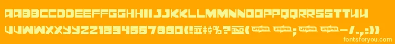 Leningraddisco Font – Yellow Fonts on Orange Background