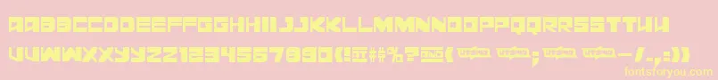 Leningraddisco-Schriftart – Gelbe Schriften auf rosa Hintergrund