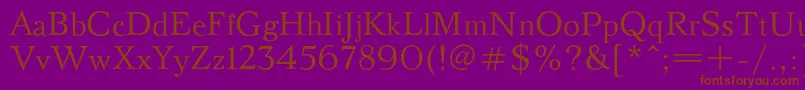 Bazhanovc Font – Brown Fonts on Purple Background