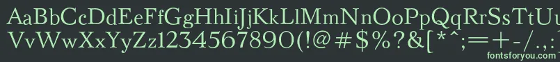 フォントBazhanovc – 黒い背景に緑の文字