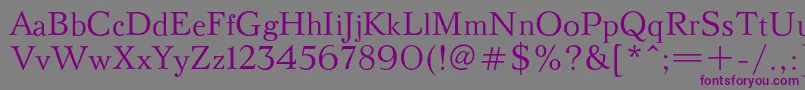 Bazhanovc Font – Purple Fonts on Gray Background