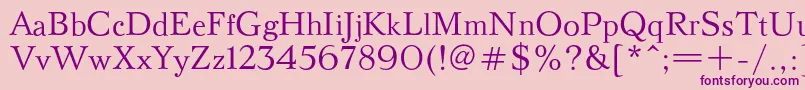 Bazhanovc Font – Purple Fonts on Pink Background