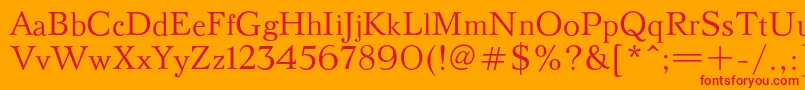 Bazhanovc Font – Red Fonts on Orange Background