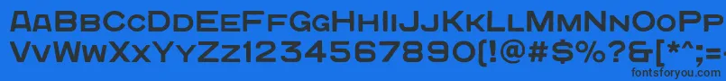 Шрифт Quadratgroteskc – чёрные шрифты на синем фоне