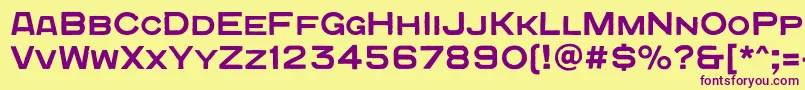 Quadratgroteskc Font – Purple Fonts on Yellow Background