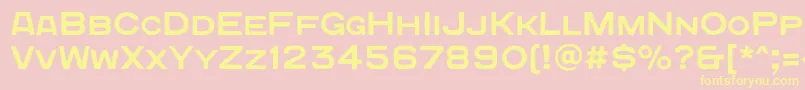 Quadratgroteskc Font – Yellow Fonts on Pink Background
