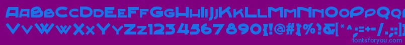 Junebugstompnf Font – Blue Fonts on Purple Background