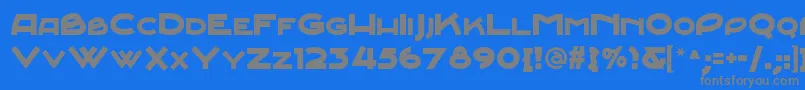 Junebugstompnf-Schriftart – Graue Schriften auf blauem Hintergrund