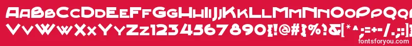 Junebugstompnf Font – White Fonts on Red Background