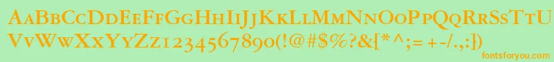 Подробнее о шрифте GaramondRepriseOldstyleSsiBoldSmallCaps Шрифт GaramondRepriseOldstyleSsiBoldSmallCaps – оранжевые шрифты на зелёном фоне