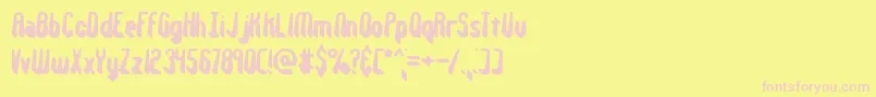 WithstandBrk Font – Pink Fonts on Yellow Background
