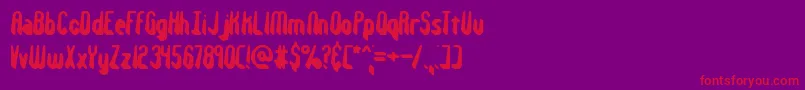 WithstandBrk Font – Red Fonts on Purple Background