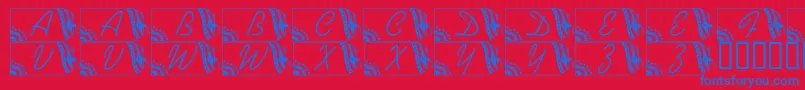 LmsSecuredNation Font – Blue Fonts on Red Background