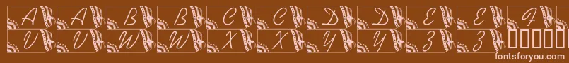 LmsSecuredNation Font – Pink Fonts on Brown Background
