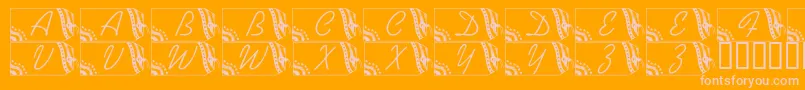 LmsSecuredNation Font – Pink Fonts on Orange Background