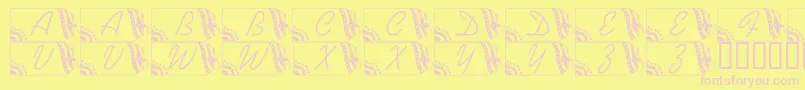 LmsSecuredNation Font – Pink Fonts on Yellow Background