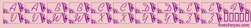 LmsSecuredNation Font – Purple Fonts on Pink Background