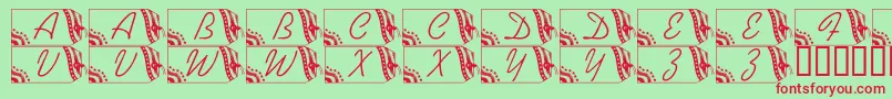 LmsSecuredNation Font – Red Fonts on Green Background