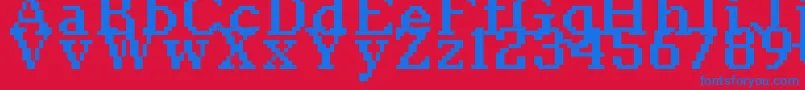 フォントClassic1066 – 赤い背景に青い文字