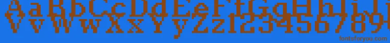 Classic1066 Font – Brown Fonts on Blue Background