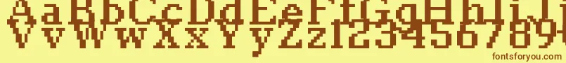 Police Classic1066 – polices brunes sur fond jaune