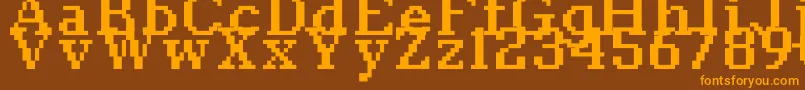 Classic1066 Font – Orange Fonts on Brown Background