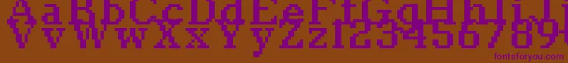 Classic1066 Font – Purple Fonts on Brown Background