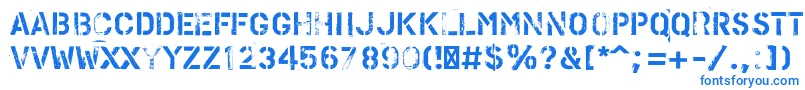 PfstampsproMetal-Schriftart – Blaue Schriften